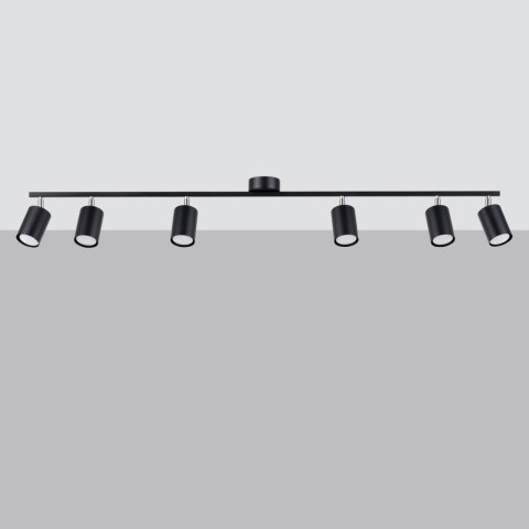 Sollux Lighting Plafon LEMMI 6L czarny