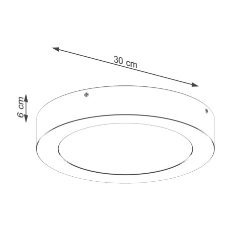 Sollux Lighting Plafon ONYX 30 biały LED 3000K