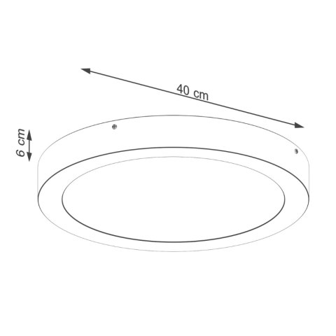 Sollux Lighting Plafon ONYX 40 biały LED 3000K