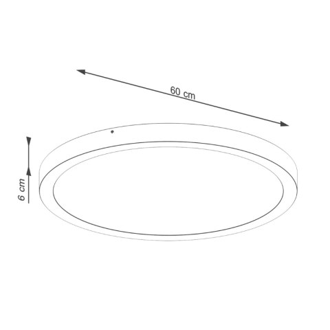 Sollux Lighting Plafon ONYX 60 biały LED 3000K