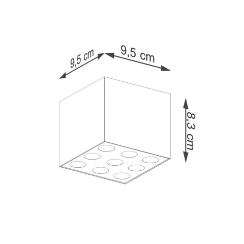 Sollux Lighting Plafon OZZY czarny LED