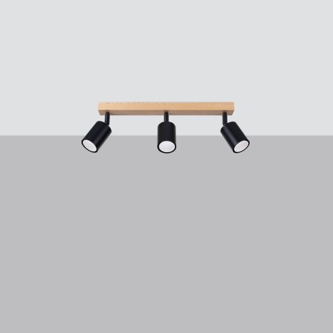 Sollux Lighting Plafon VERDO 3L czarny