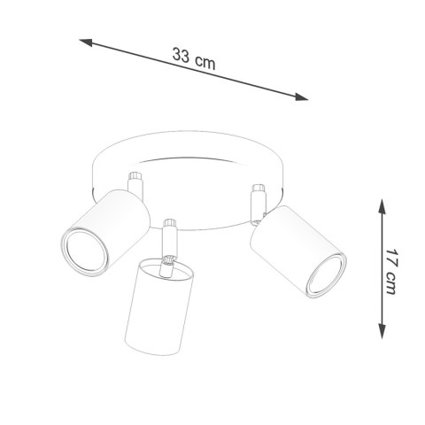 Sollux Lighting Plafon VERDO 3P biały