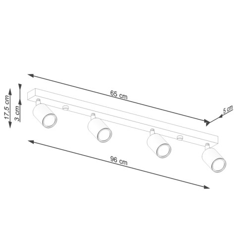 Sollux Lighting Plafon VERDO 4 biały