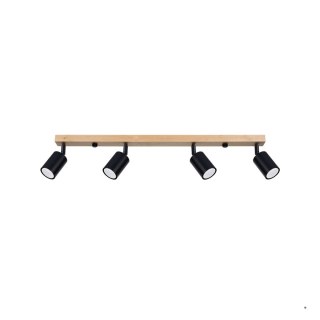 Sollux Lighting Plafon VERDO 4 czarny
