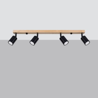 Sollux Lighting Plafon VERDO 4 czarny
