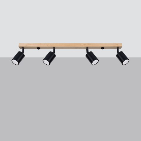 Sollux Lighting Plafon VERDO 4 czarny