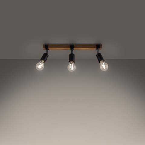 Sollux Lighting Plafon ZUCA 3 czarny