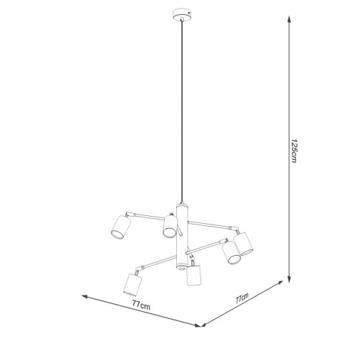 Sollux Lighting Żyrandol LEMMI 6 biały