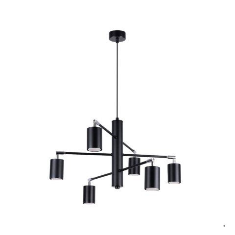 Sollux Lighting Żyrandol LEMMI 6 czarny