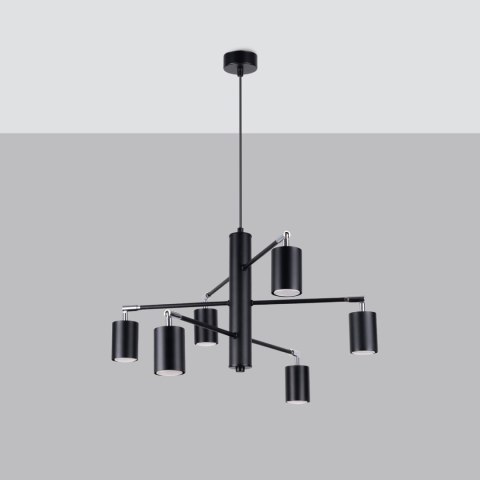 Sollux Lighting Żyrandol LEMMI 6 czarny