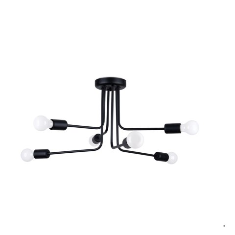 Sollux Lighting Żyrandol NORAH 6 czarny