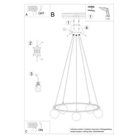 Sollux Lighting Żyrandol YOLI 5