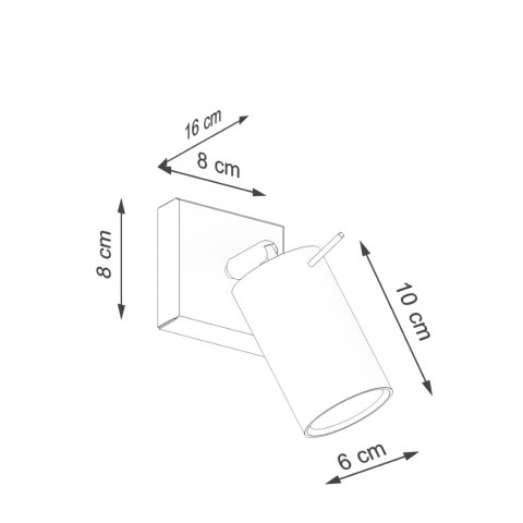 Sollux Lighting Kinkiet RING beżowy