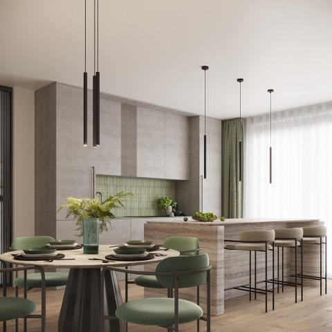 Sollux Lighting Lampa wisząca ARCHE 1 czarna