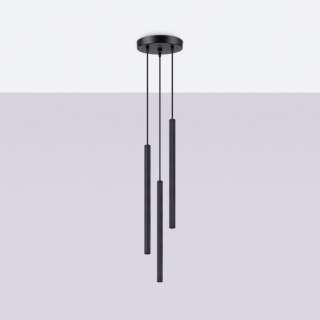 Sollux Lighting Lampa wisząca ARCHE 3P czarna