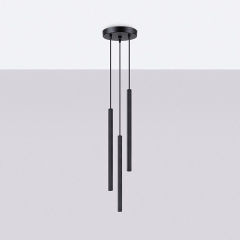 Sollux Lighting Lampa wisząca ARCHE 3P czarna