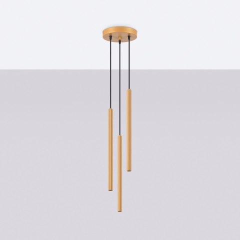 Sollux Lighting Lampa wisząca ARCHE 3P złota