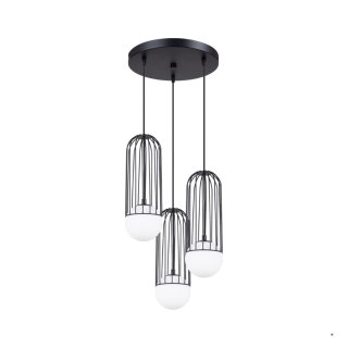 Sollux Lighting Lampa wisząca BRINA 3P czarna
