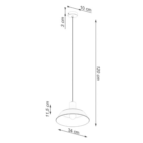 Sollux Lighting Lampa wisząca FANO czarna