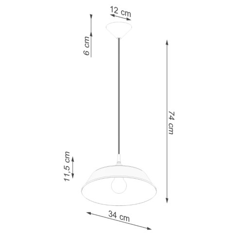 Sollux Lighting Lampa wisząca FRIKA biała