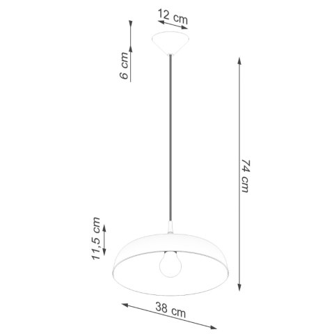Sollux Lighting Lampa wisząca GINA czarna