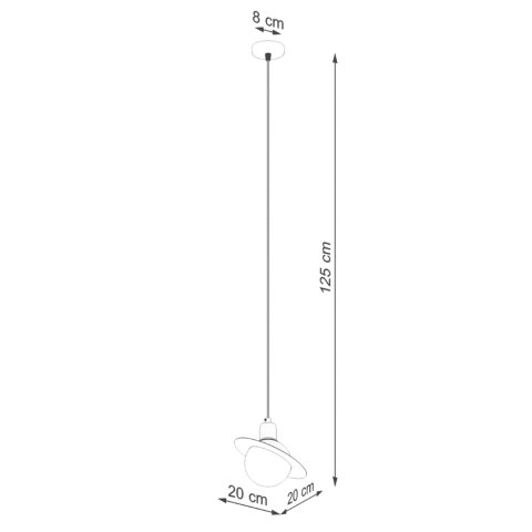 Sollux Lighting Lampa wisząca HYPERION 1 biały