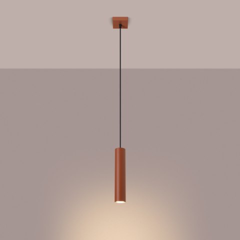 Sollux Lighting Lampa wisząca LAGOS 1 ochra czerwona