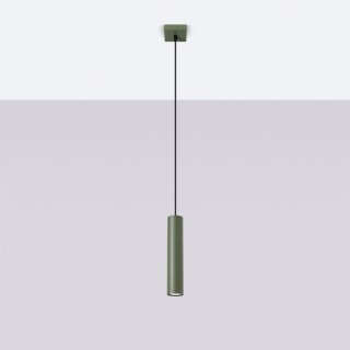 Sollux Lighting Lampa wisząca LAGOS 1 zielona oliwka