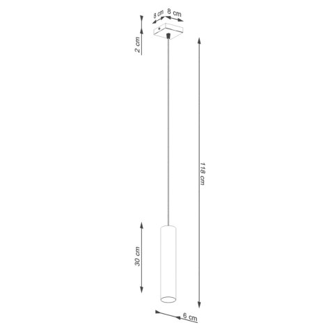 Sollux Lighting Lampa wisząca LAGOS 1 zielona oliwka