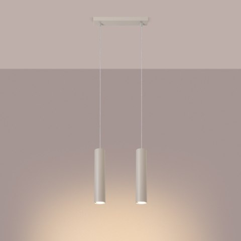 Sollux Lighting Lampa wisząca LAGOS 2 beżowa