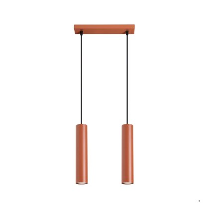 Sollux Lighting Lampa wisząca LAGOS 2 ochra czerwona