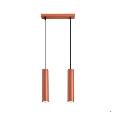 Sollux Lighting Lampa wisząca LAGOS 2 ochra czerwona