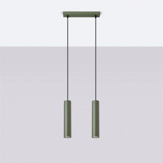 Sollux Lighting Lampa wisząca LAGOS 2 zielona oliwka