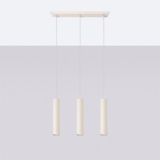 Sollux Lighting Lampa wisząca LAGOS 3L beżowa