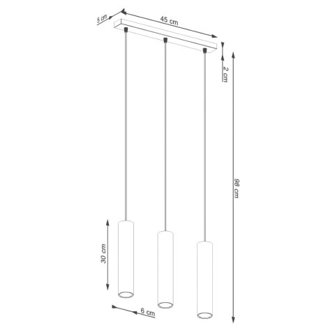 Sollux Lighting Lampa wisząca LAGOS 3L beżowa