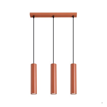 Sollux Lighting Lampa wisząca LAGOS 3L ochra czerwona
