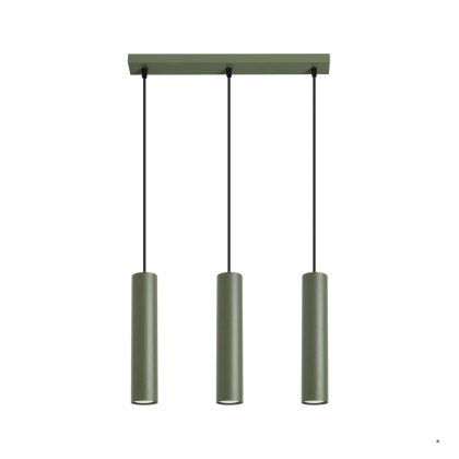 Sollux Lighting Lampa wisząca LAGOS 3L zielona oliwka