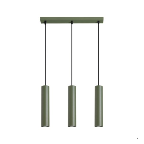 Sollux Lighting Lampa wisząca LAGOS 3L zielona oliwka