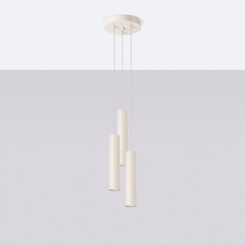 Sollux Lighting Lampa wisząca LAGOS 3P beżowa