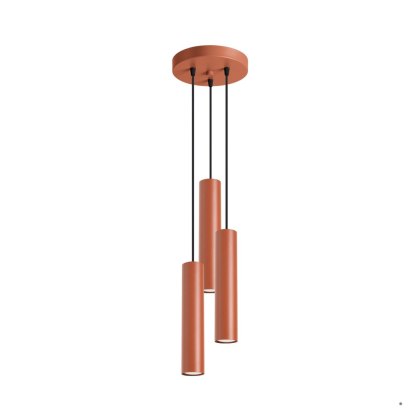 Sollux Lighting Lampa wisząca LAGOS 3P ochra czerwona