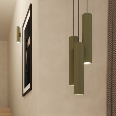Sollux Lighting Lampa wisząca LAGOS 3P zielona oliwka