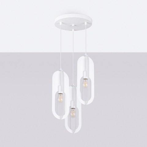 Sollux Lighting Lampa wisząca NICUS 3P biała