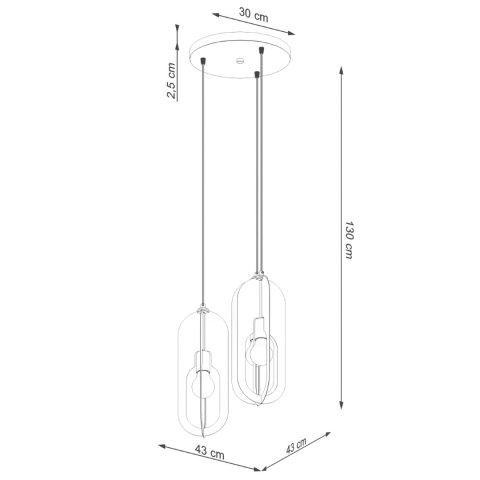Sollux Lighting Lampa wisząca NICUS 3P biała