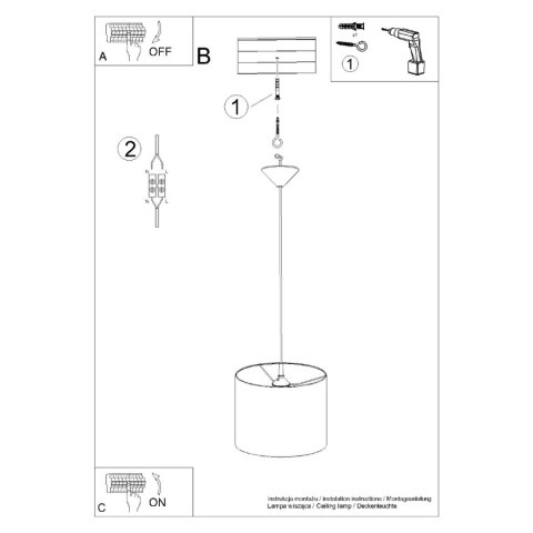 Sollux Lighting Lampa wisząca NOVA 30 biała