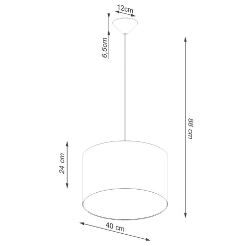Sollux Lighting Lampa wisząca NOVA 40 czarna