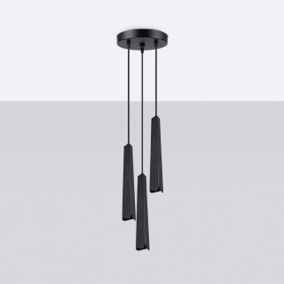 Sollux Lighting Lampa wisząca PRYSM 3P czarna