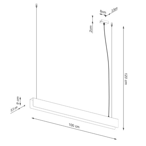 Sollux Lighting Lampa wisząca SPARK biała