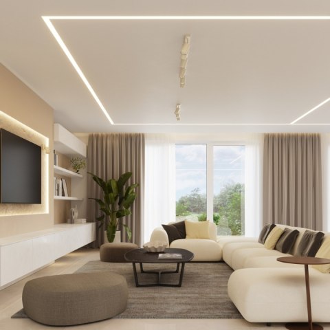 Sollux Lighting Plafon RING 4L beżowy
