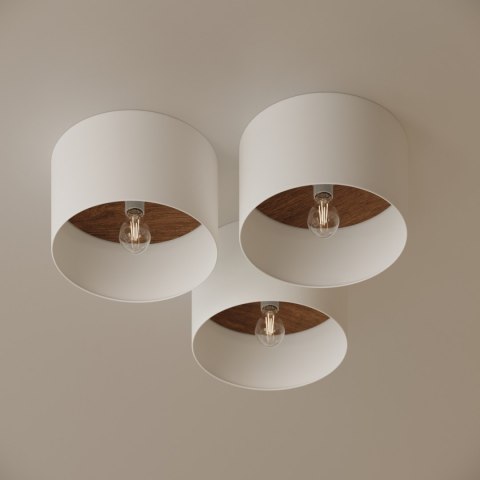 Sollux Lighting Plafon TELESTO biały/ciemny brąz